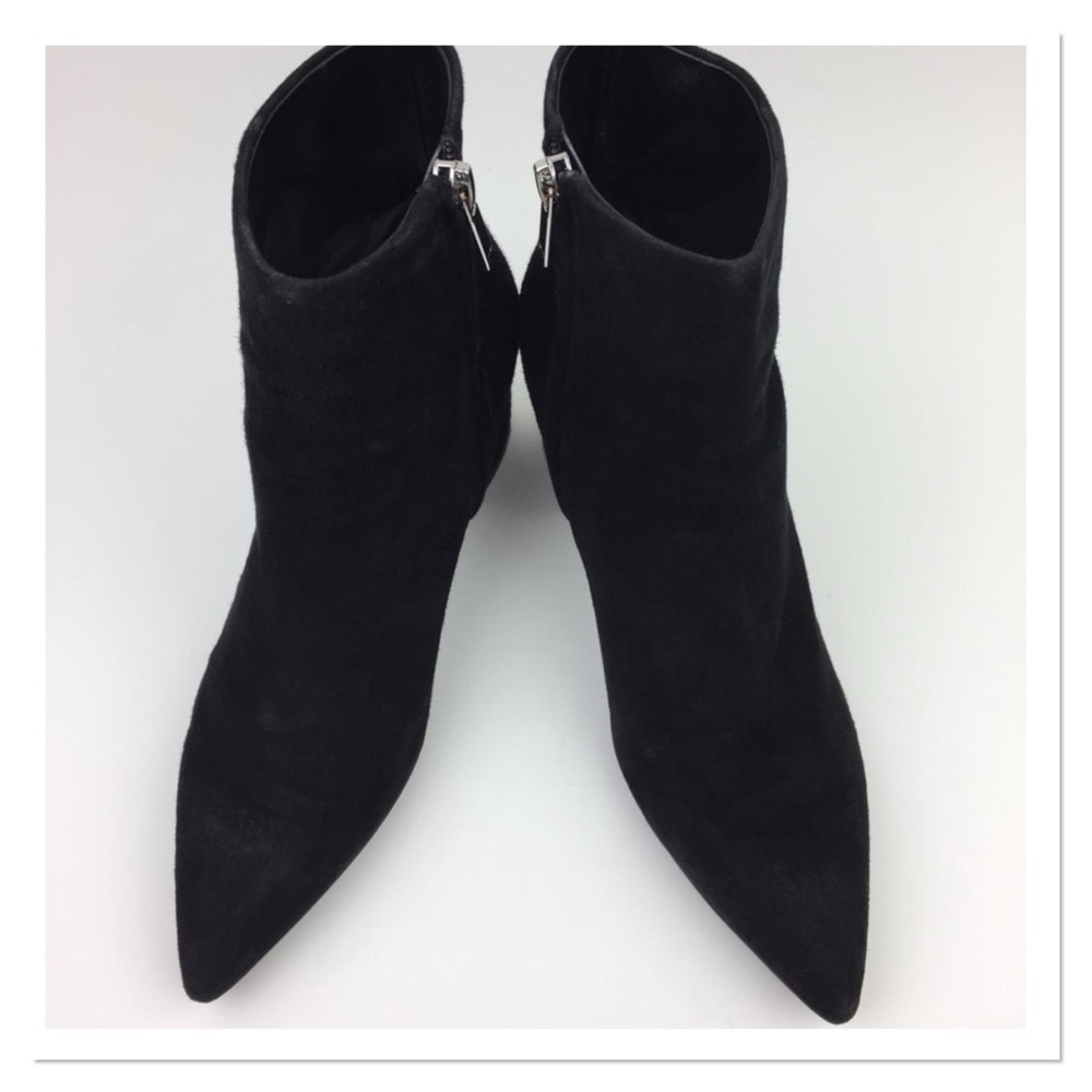 MARC FISHER "Jarli" Black Suede Pointed Toe Booties